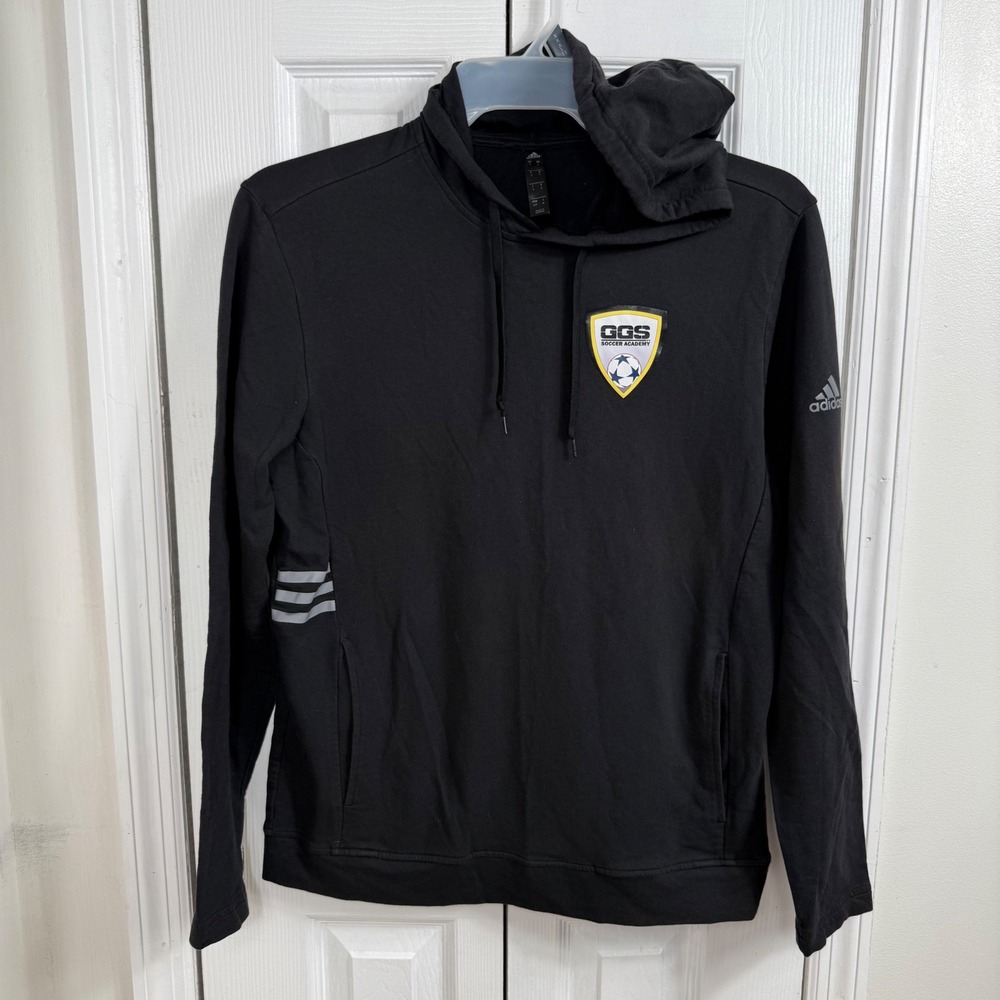 Adidas GGS Soccer Academy Hoodie Size S Black Athleisure Sporty Pullover
